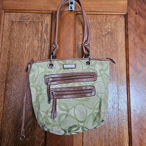 Rosetti New York Anemome Green Purse Faux Leather Details